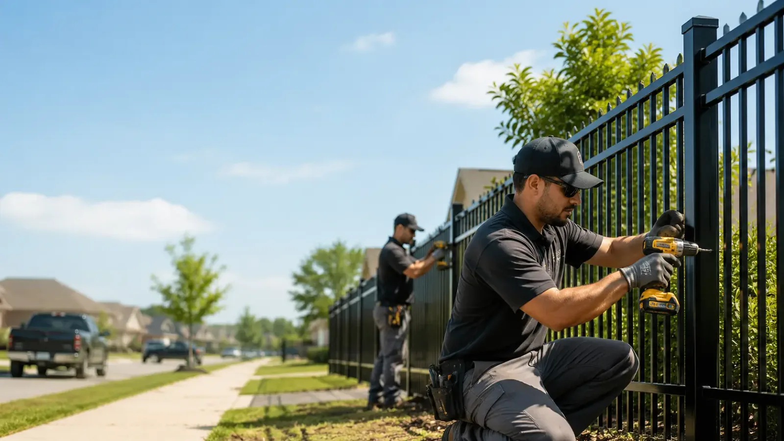 Metal Fence Installation in Many, LA